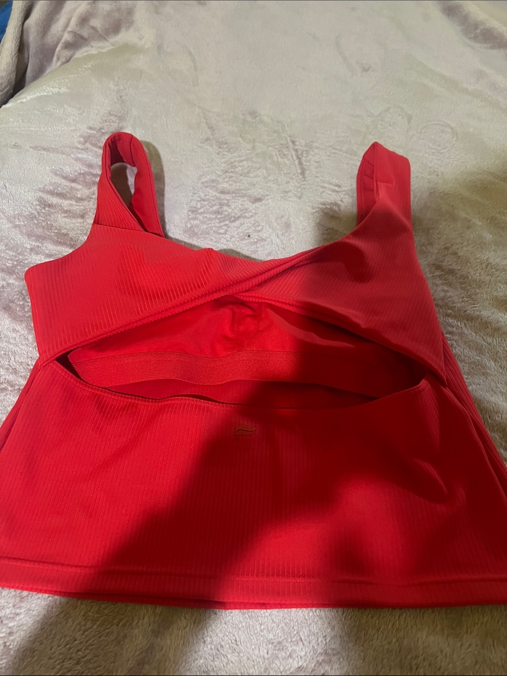 Fabletic’s Red Women's Ribbed Active Set - Picture 3 of 11